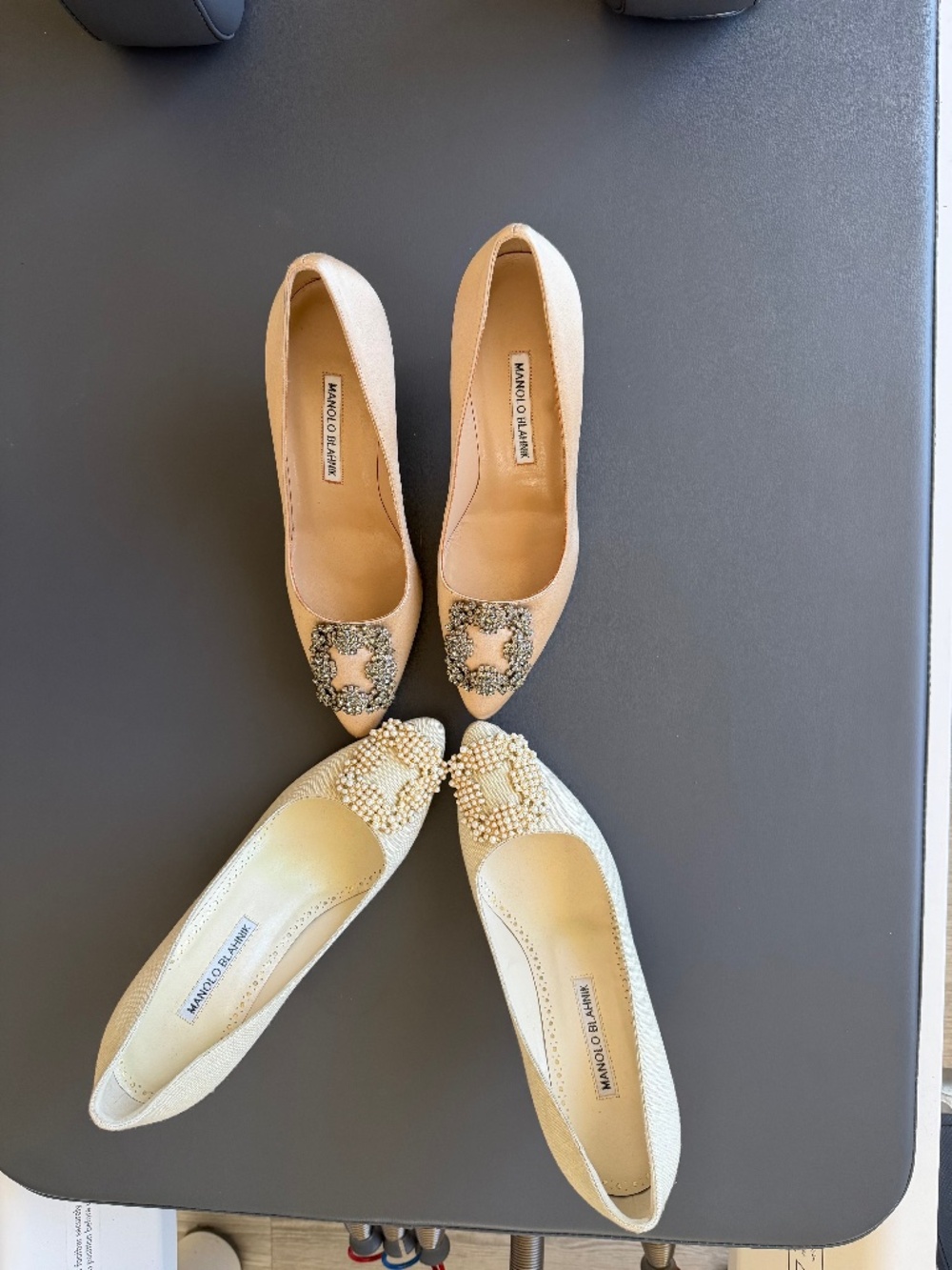 Manolo Blahnik Hangisi 2-Pair Bundle | Size 37.5 | Like New